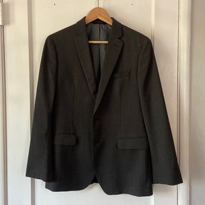 Banana Republic Modern Slim Fit Wool Blazer Dark Heather Gray